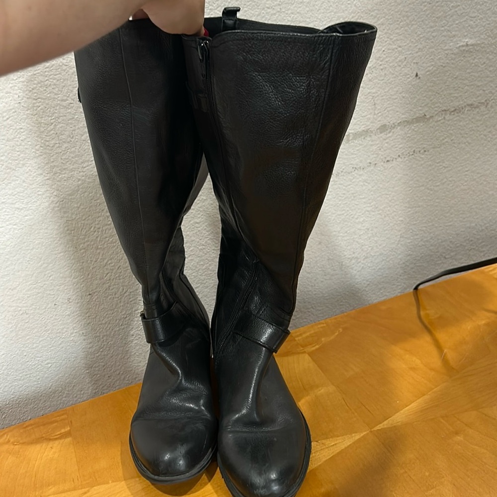 Naturaliser riding boots with gold buckle detail